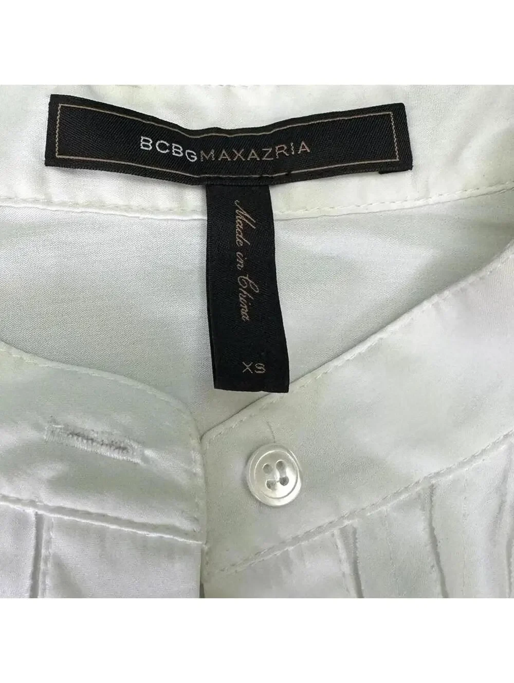 BCBGMAXAZRIA White Button-Down Blouse - Size XS